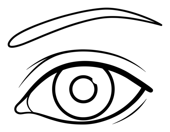 A line-art eye catalog part.